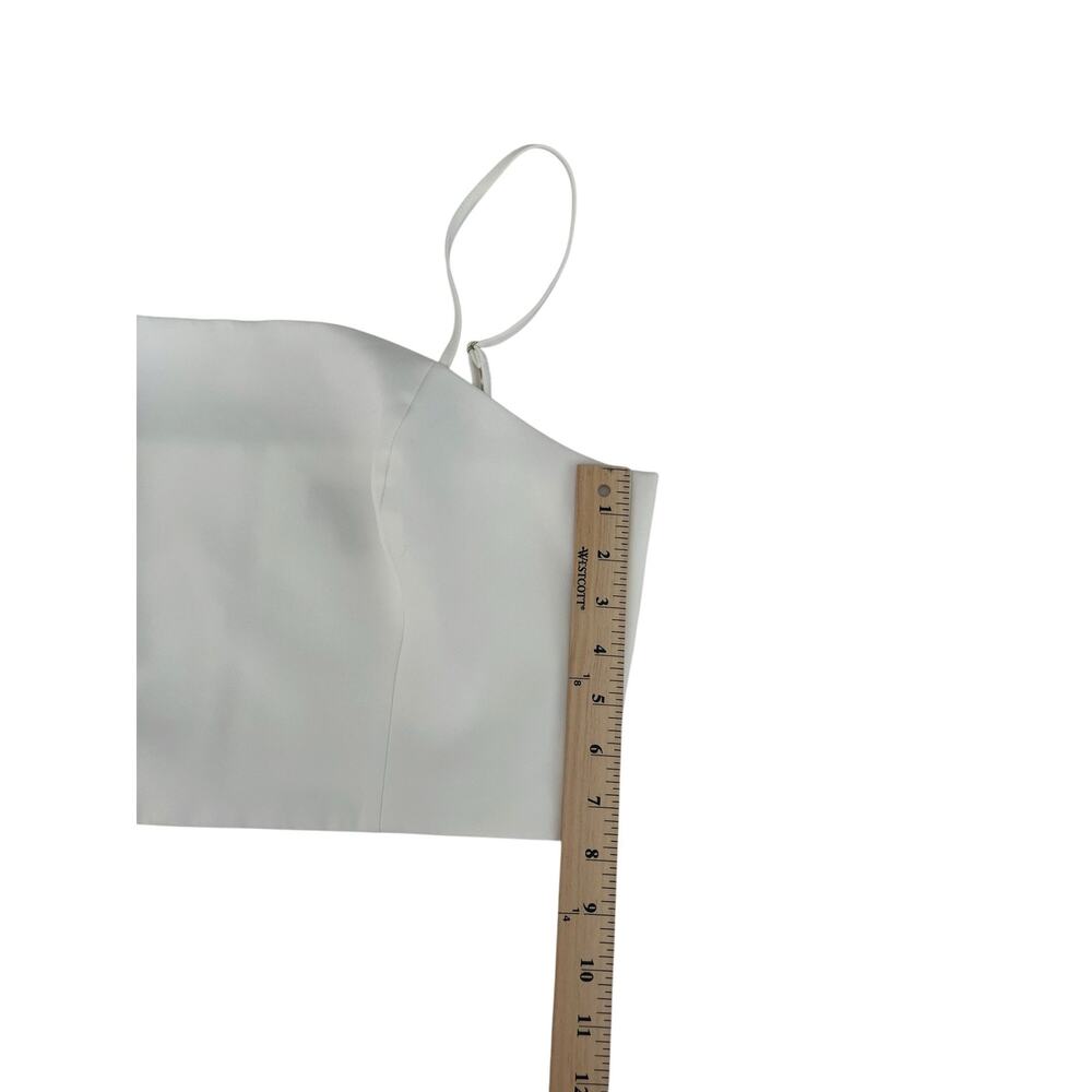 Tahari ASL Women's Ivory Satin Cropped Camisole Top Size 12 - Picture 6 of 6